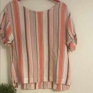 Women’s linen Top Women’s Boho Tops Casual blouse Summer Boho top Size M
